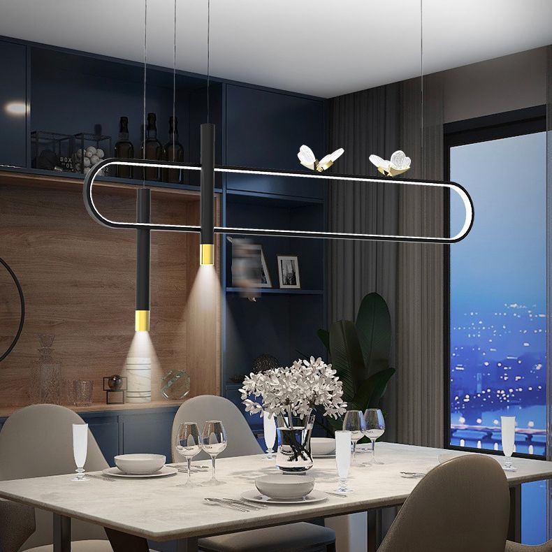 3-Light Modern Style Island Pendants Metal Pendant Lights for Dining Room