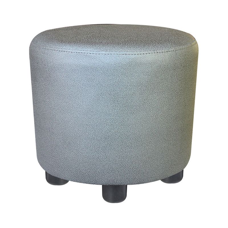 Popular Round Pouf Chair Contrast Color Cotton Water Resistant Footstool Ottoman