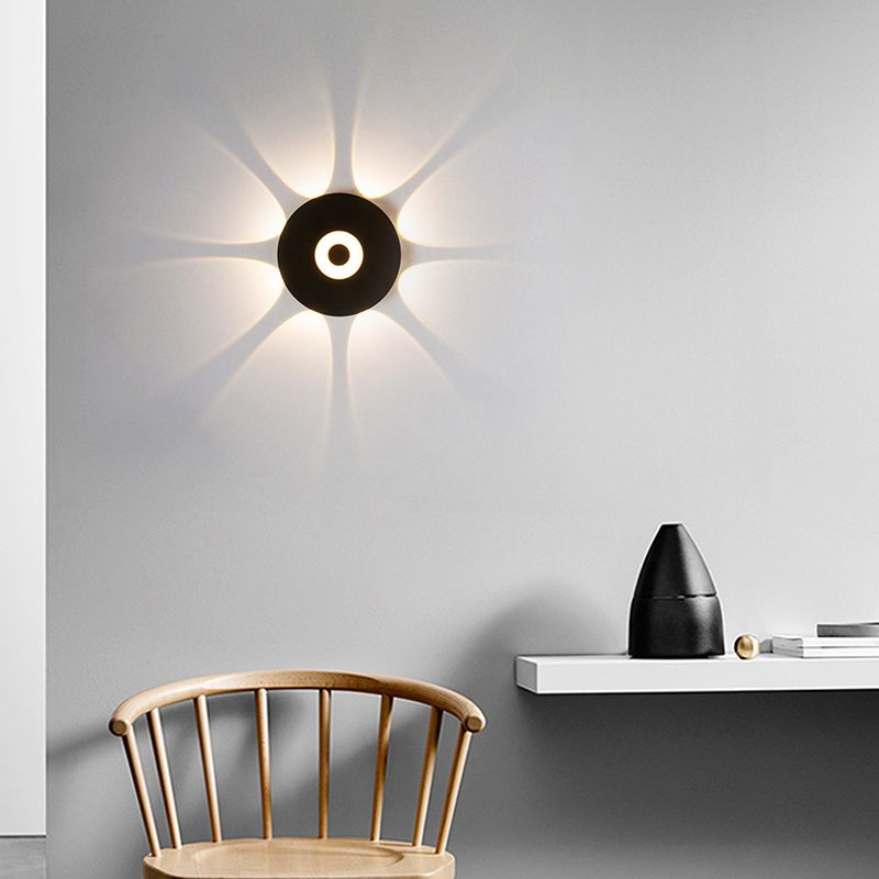 Aravera de pared de LED redonda de pared de aluminio de estilo moderno para al aire libre