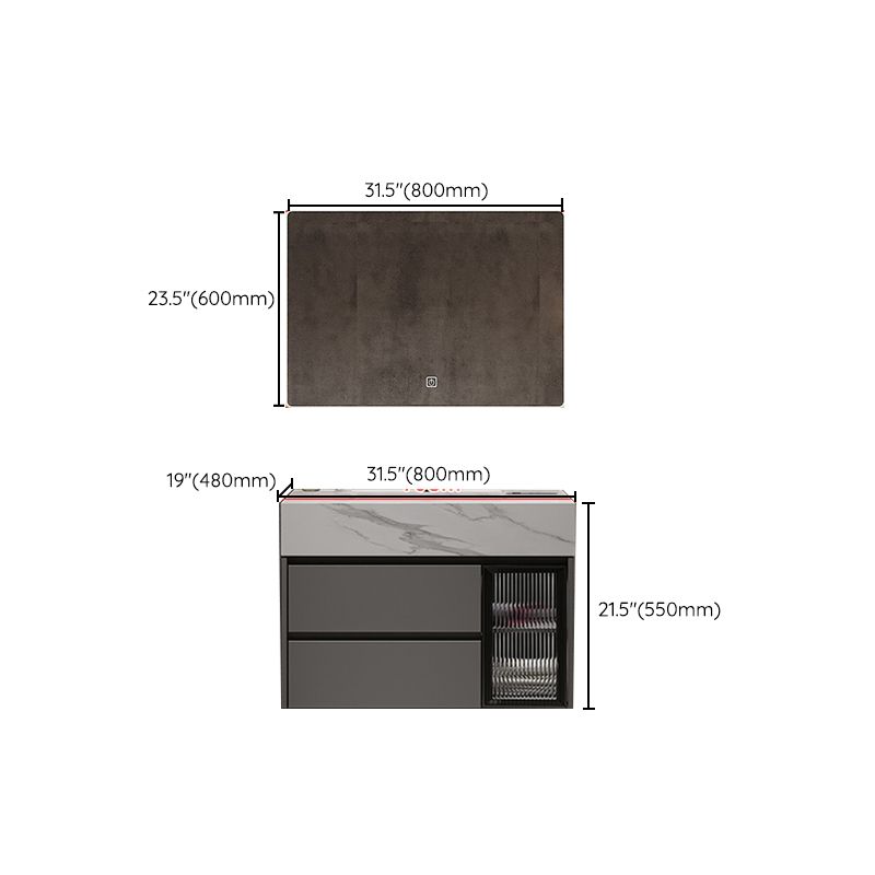 Modern Wall-Mounted Vanity Mirror Cabinet Sink Bathroom Vanity Cabinet