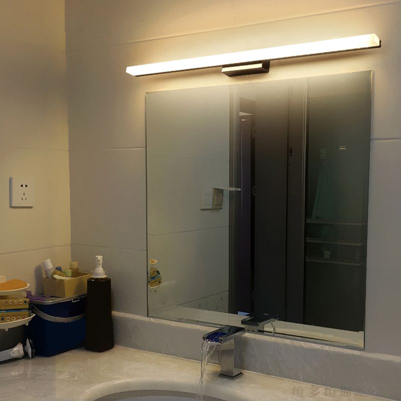 Modern Minimalist Style Rectangular Vanity Wall Light Fixtures 1 Light Wall Mounted Vanity Lights with Acrylic Shade