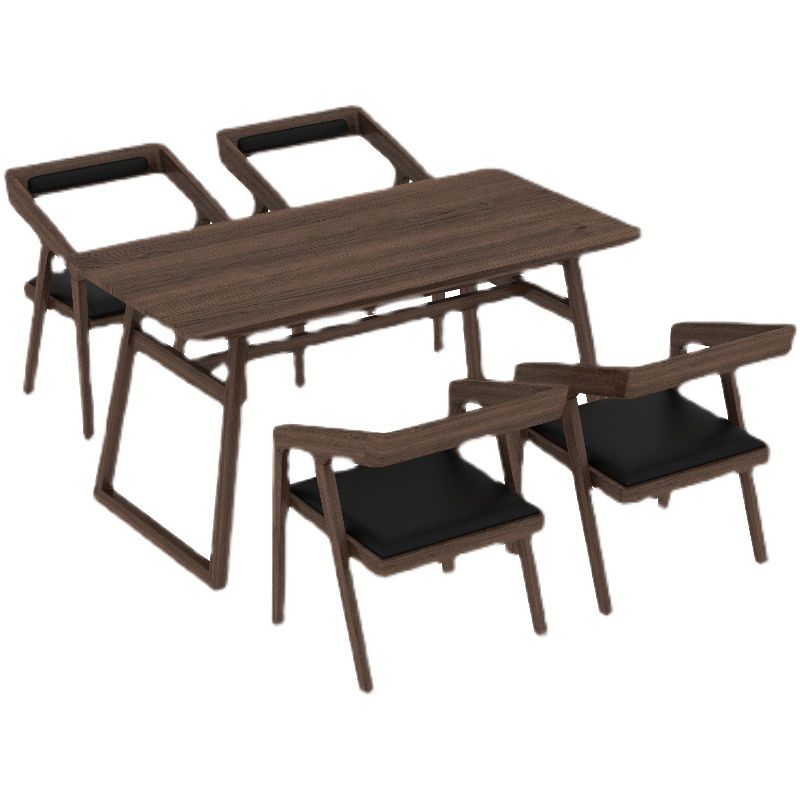 Traditional Wood Dinette Set 1/2/5/7 Pieces Rectangle Table Set for Dining Room