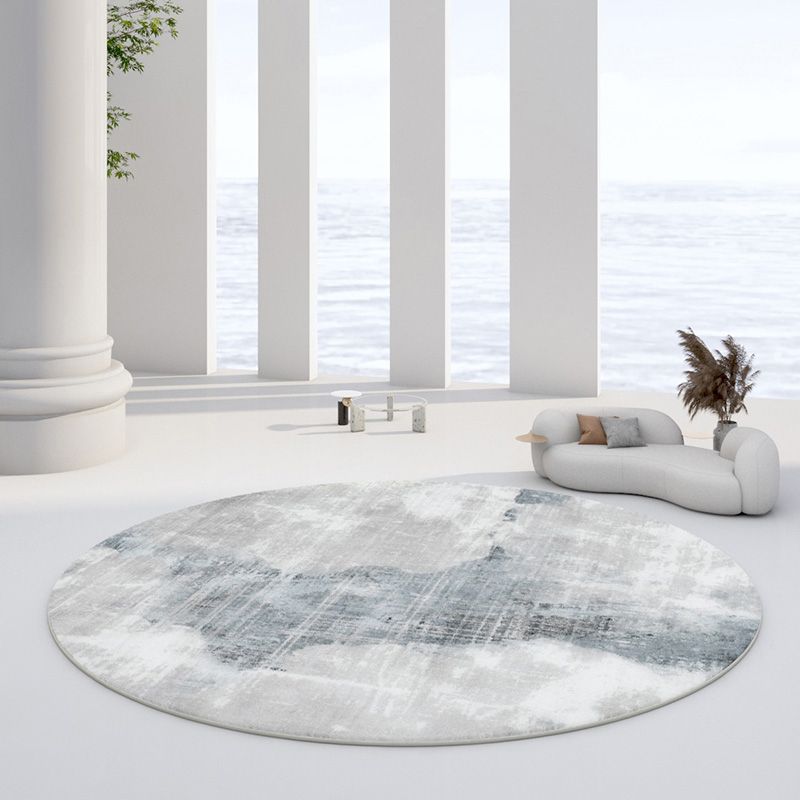 Tapis de zone aquarelle panaché, tapis chiné décontracté, rond, lavable, pour la décoration de la maison
