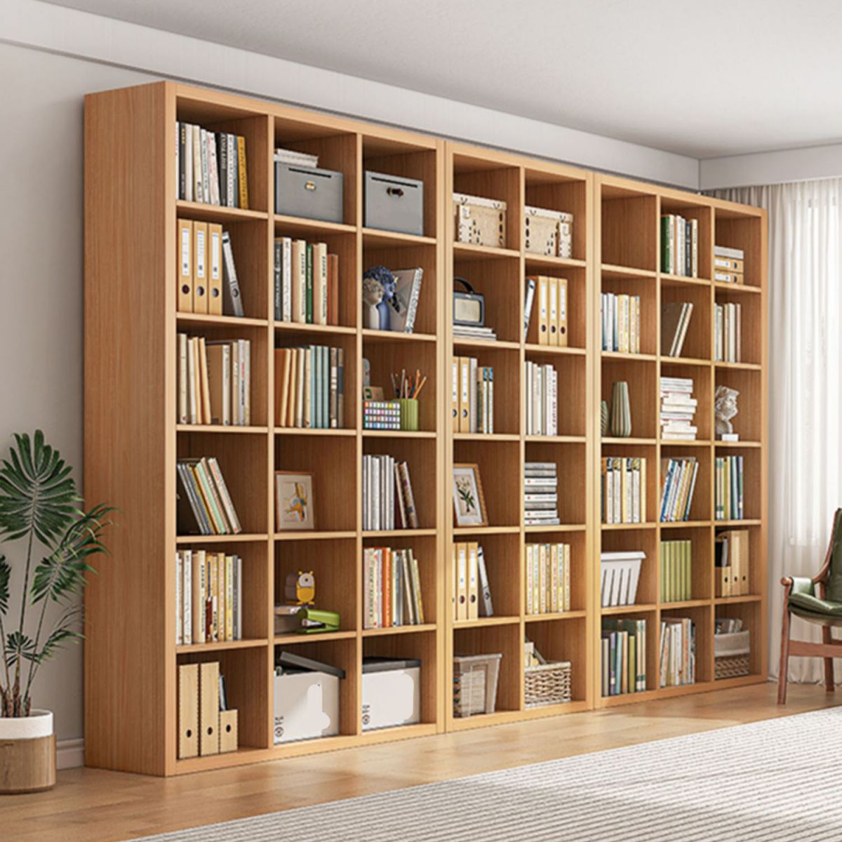 11.8" W Standard Shelf Bookcase Engineered Wood Closed Back Modern Book Shelf