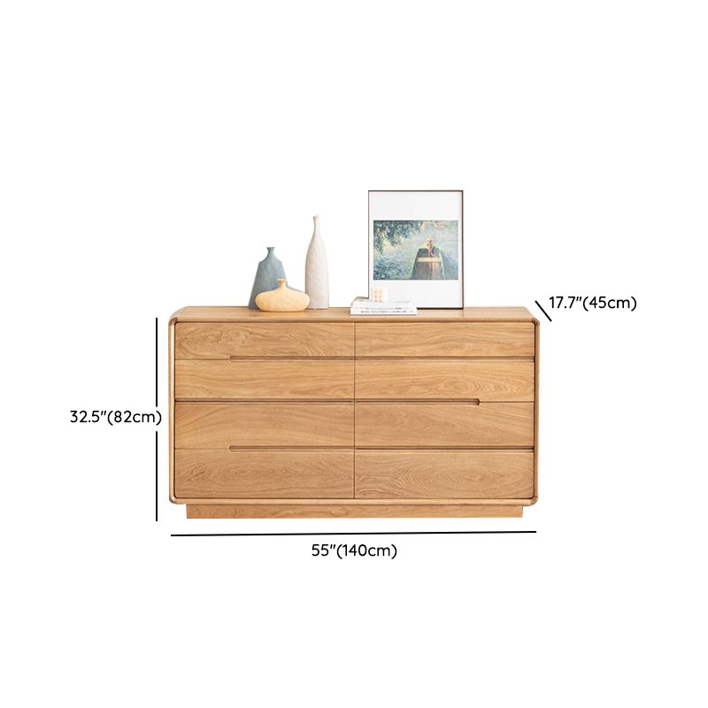 Modern Storage Chest Solid Wood Storage Chest Dresser with 8 Drawers