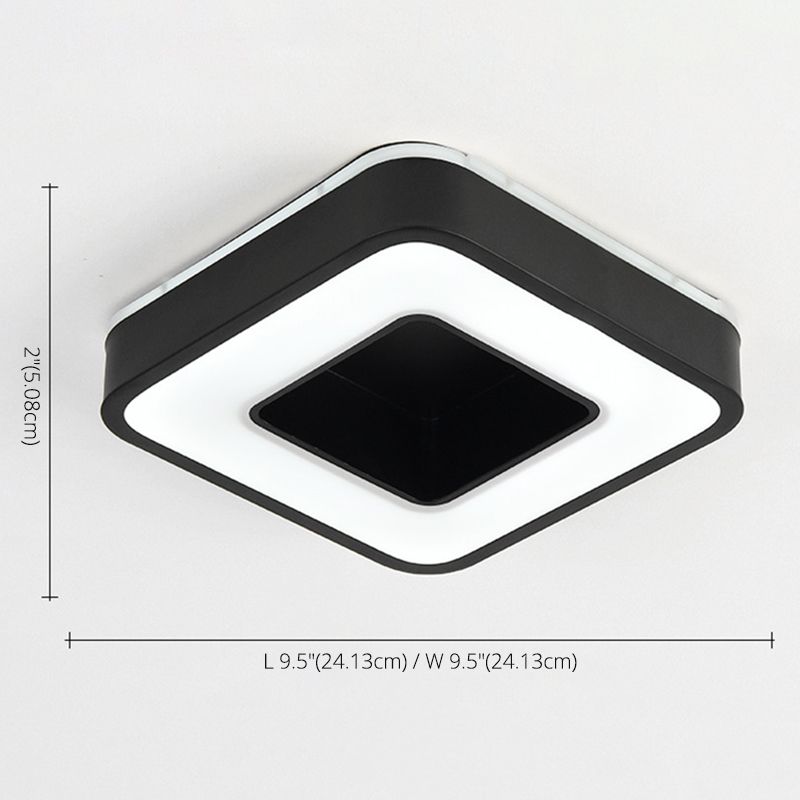 2" Height Hollow Design LED Ceiling Light Modern Style Flush Mount Lighting Fixture for Office Business Room