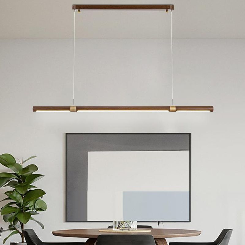 Single Brown Modern Ceiling Light LED Kitchen Island Lighting for Dining Table