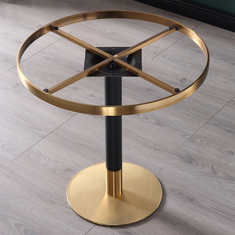 Metal Traditional Luxury Round Dining Table Marble Indoor Table with Pedestal Base