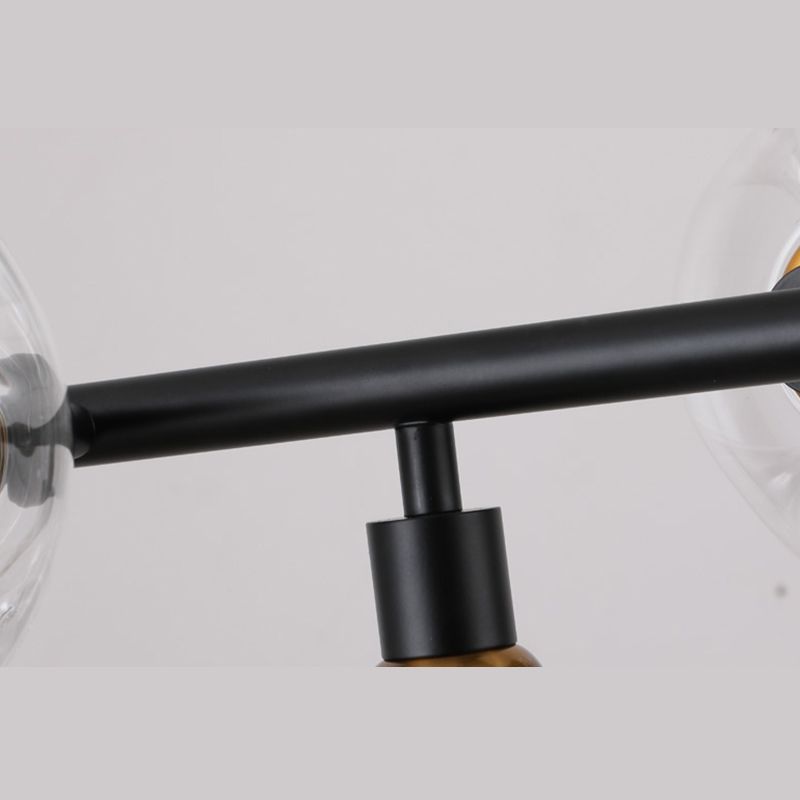 Kitchen Island Pendant Light Nordic Style Island Lighting Fixture with Orb Glass Shade