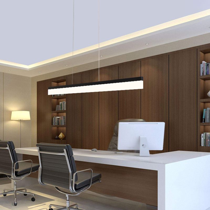 Lámpara colgante de rectángulo LED de lámpara colgante simple para el comedor de la oficina del comedor