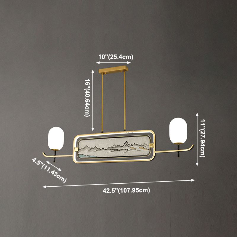 Accesorios de iluminación de la isla de cilindro modernos de vidrio 3 iluminación colgante de luz