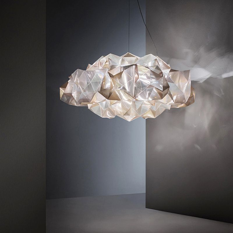 Minimalist Style Hanging Lamp Geometry Shape Acrylic Chandelier Pendant Light