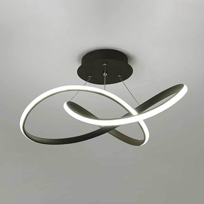 Geometry Line LED Ceiling Light Silicone Shade Modern Flush Mount Lamp for Bedroom