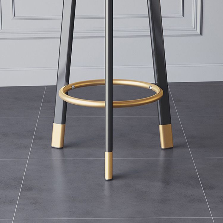 Scandinavian Home Footrest Stool Matte Finish Upholstered Bar Stools