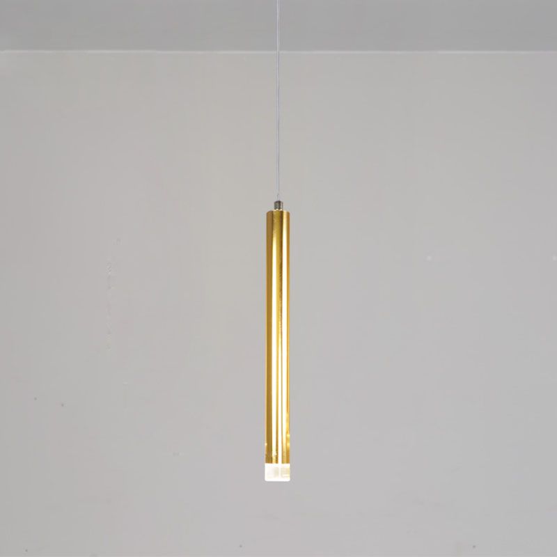 Lineare Anhängerleuchten moderne 1-Licht-LED-Anhängerlampe mit klarem Kristallschatten