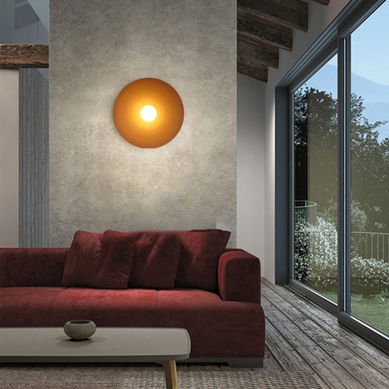 Modern Style Spherical Shape Wall Sconce Glass 1 Light Sconces for Corridor