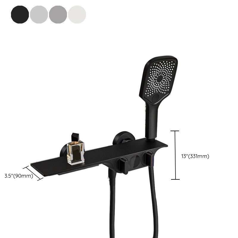 Modern Wall Mounted Faucet 2-Handle and 2-Hole Bath Faucet Trim