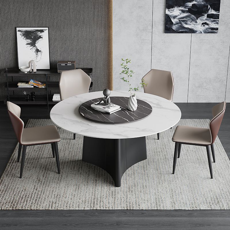 Modern Dining Table Set 1/3/4/7 Pieces with Metal Base Kitchen Furniture Set