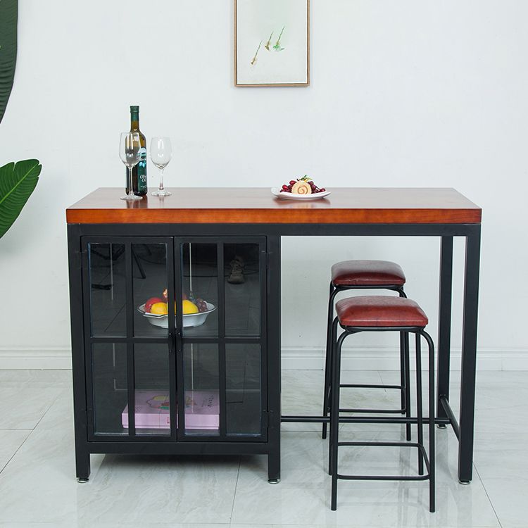 Traditional Stationary Kitchen Island Set Metal Kitchen Island Set for Home Use