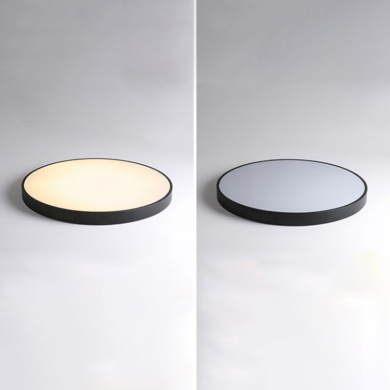 Round Shape Ceiling Lamp Modern Macaroon Iron 1 Light Flush Mount for Balcony Corridor