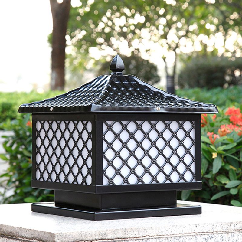 Postmodern Pillar Lamp Creative LED Solar Lighting Fixture for Garden