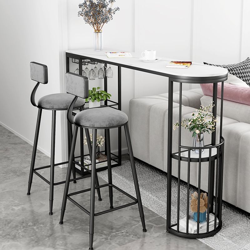 Glam Style Stone Specialty Bar Stool Table Table for Living Room