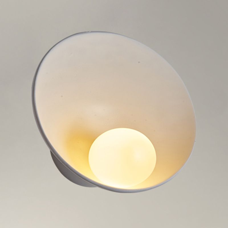 Nordic Style Wall Light Bowl Shape Wall Lamp with Glass Shade for Bedroom