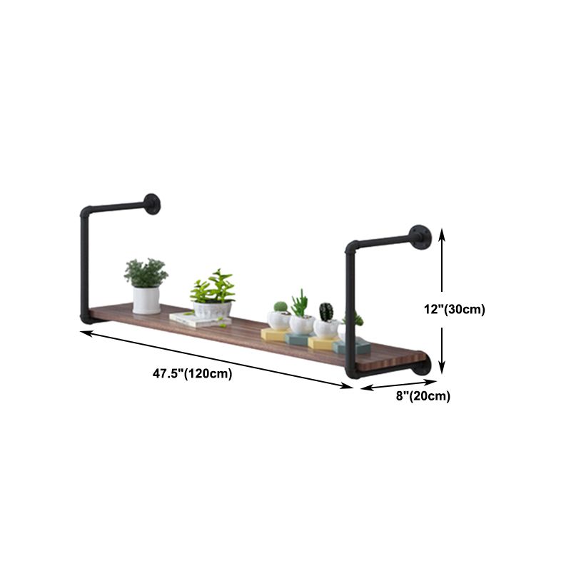 11.81"W Bookshelf Wall Mounted Industrial Style Bookcase for Home Office