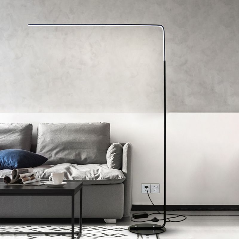 Zwart/wit rechthoek opstaan licht eigentijdse led led acryl leesvloer lamp voor woonkamer