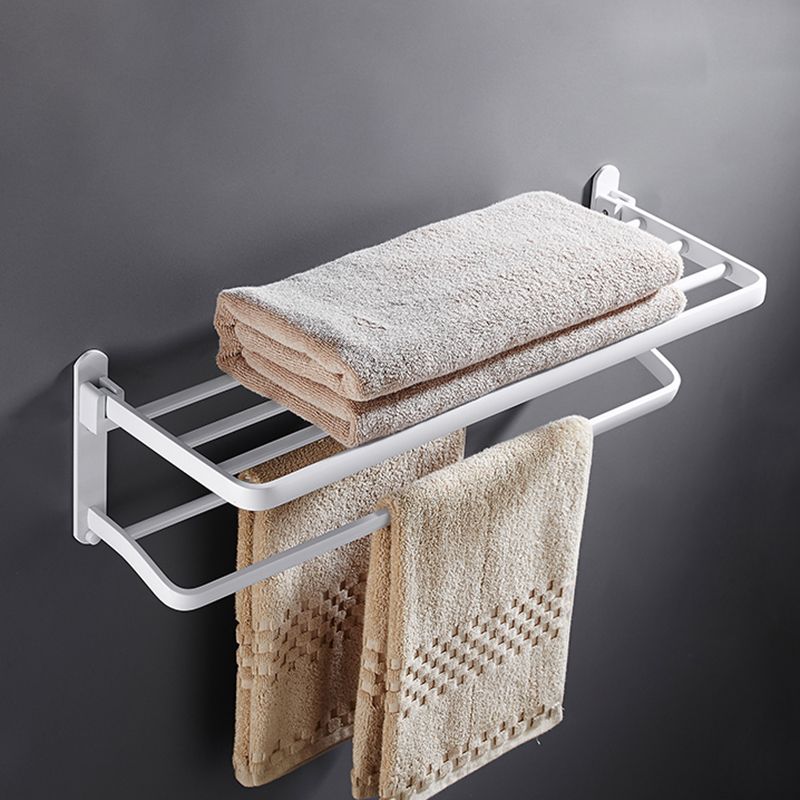 White Bathroom Accessories Hardware Set Modern Bathroom Accessory Kit, Towel Bar