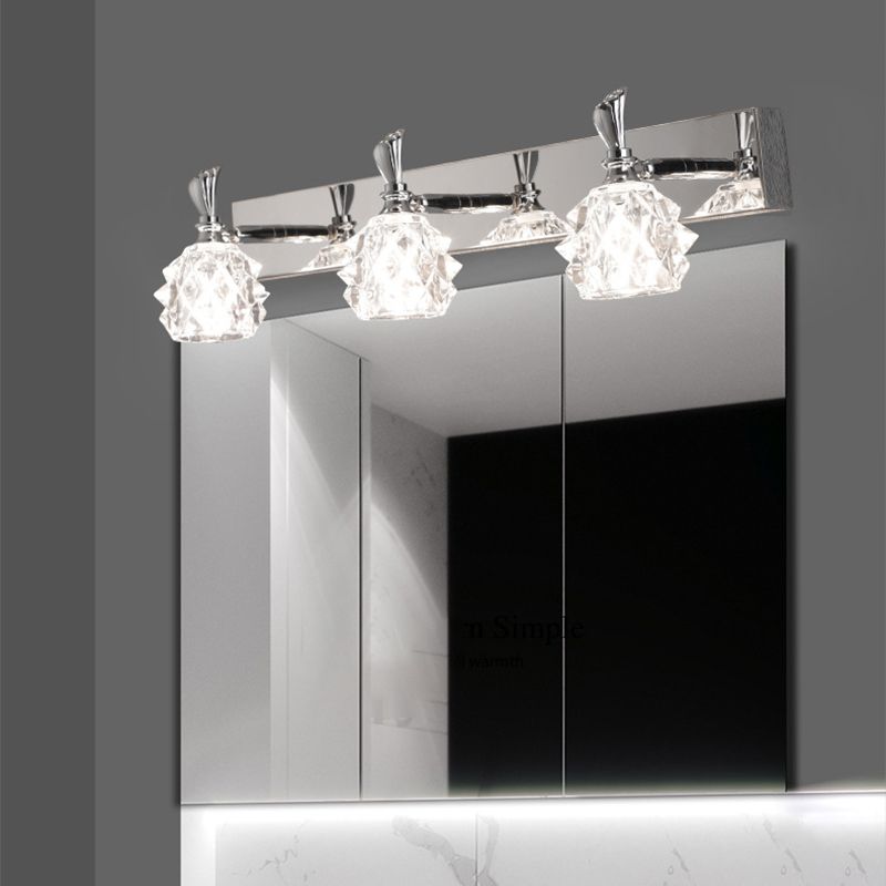 Contemporary Vanity Light Simple Glass Mirror Lighting Fixtures for Washing Room