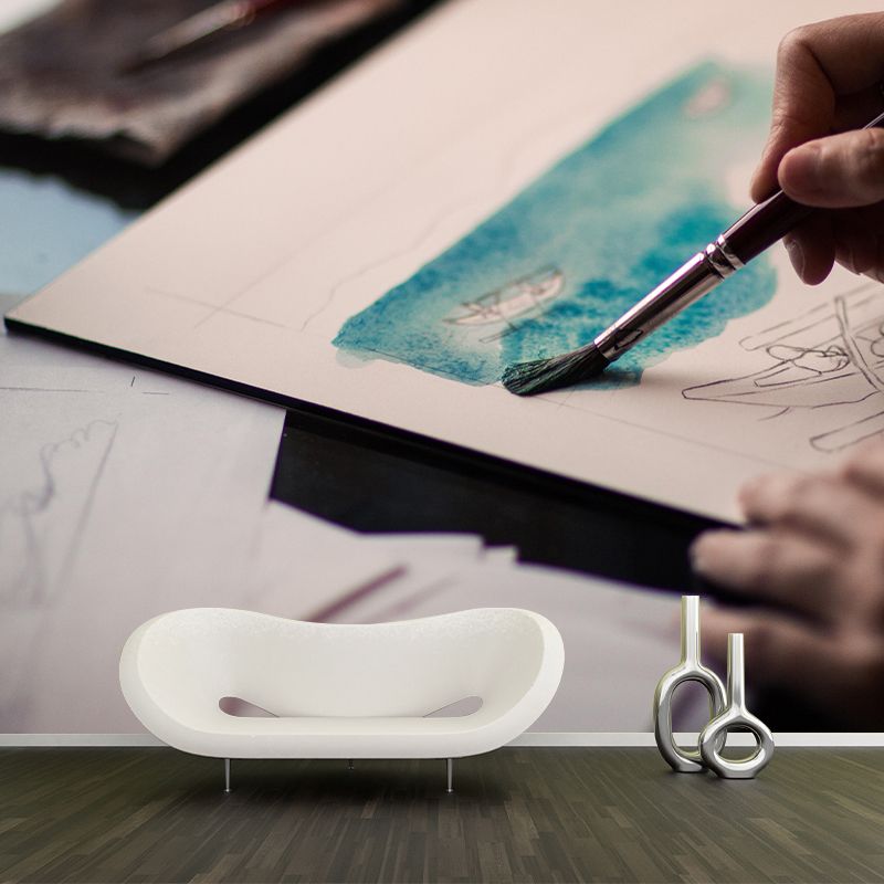 Customized Painting Hobby Mural Mildew Resistant Wall Covering for Bedroom