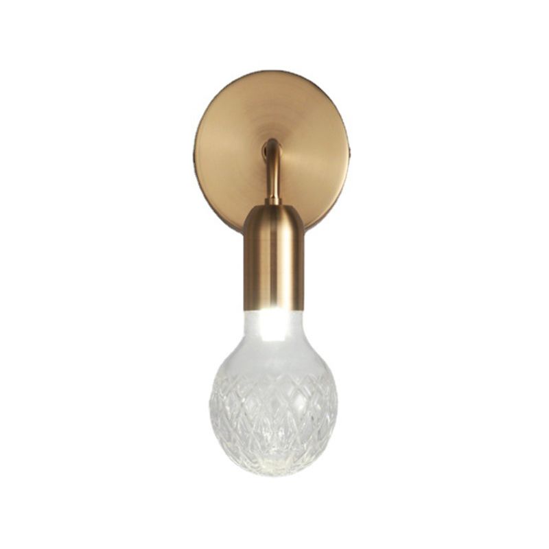 1 Light Wall Light Fixture Modern Glass Wall Mounted Lighting for Living Room