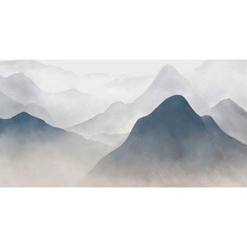 Watercolors of Mountain Wall Art for Gallery, Pastel Grey, Personalized Size Available