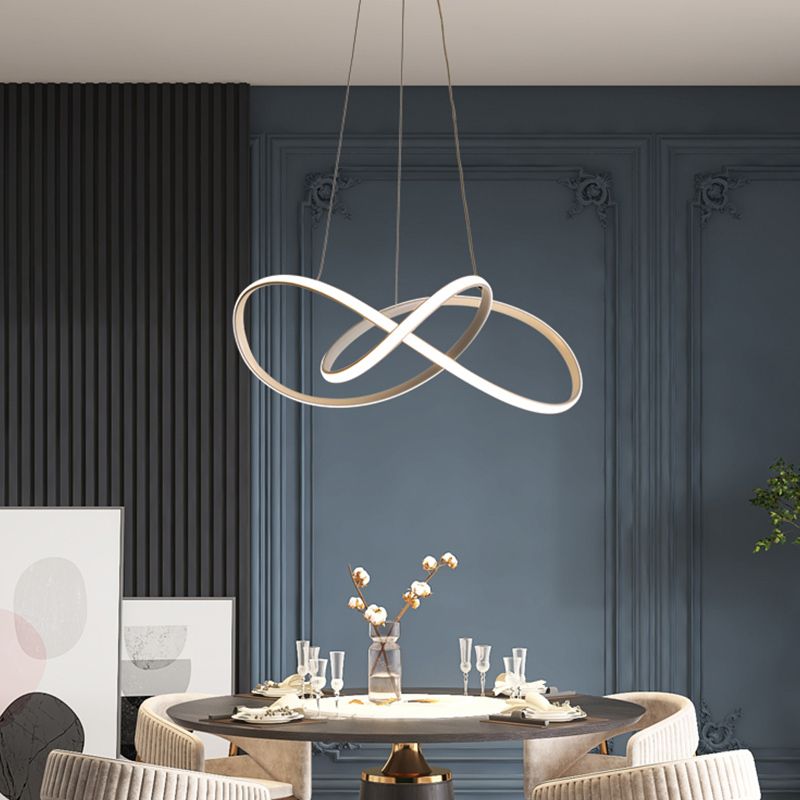 Spiral Shape Chandelier Light Contemporary Metal 1 Light Chandelier Lighting Fixture