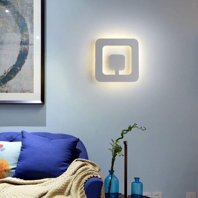 1 lampes murales géométriques légères appliques murales en métal moderne