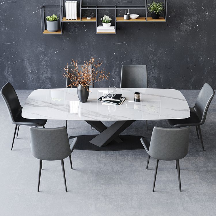 Modern Rectangle Sintered Stone Dining Set 1/4/5/7 Pieces Dining Set