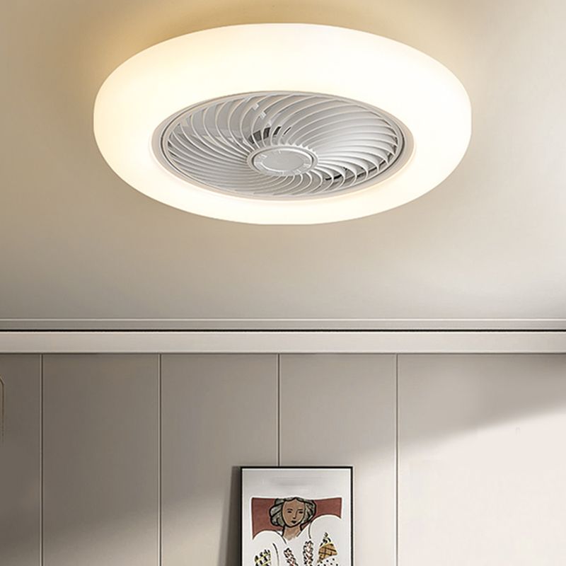 Stilvolle minimalistische runde Lüfterlampe Acryl Schlafzimmer LED SEMI BUSH MOUNT Deckenleuchte