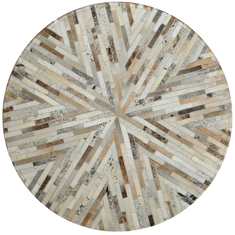 Multi Color Modern Rug Cowhide Geometric Print Carpet Pet Friendly Washable Indoor Rug for Living Room