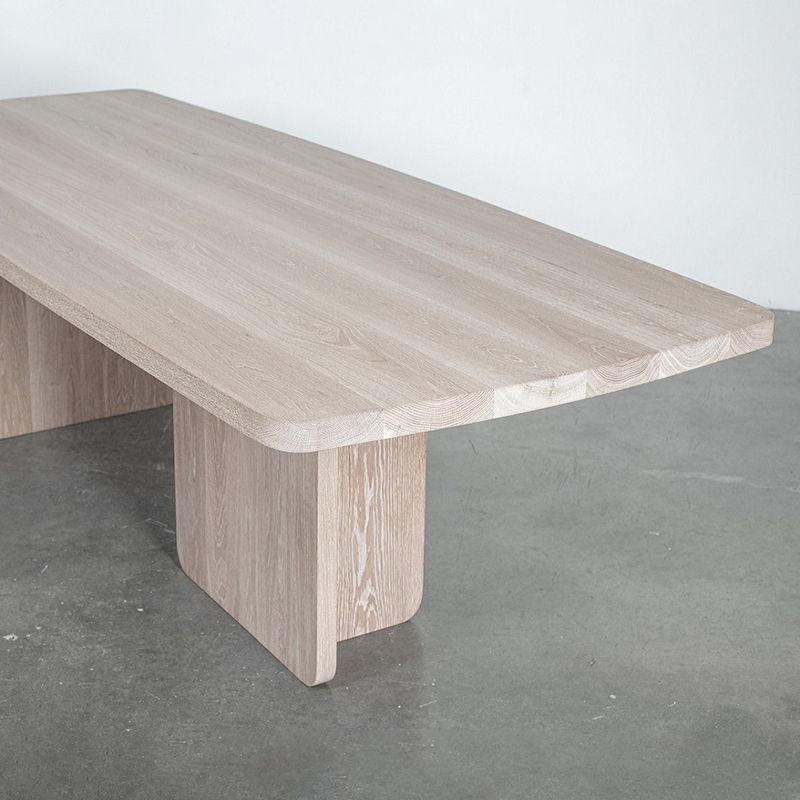 Mesa rectangular contemporánea mesa de comedor de madera maciza para el hogar