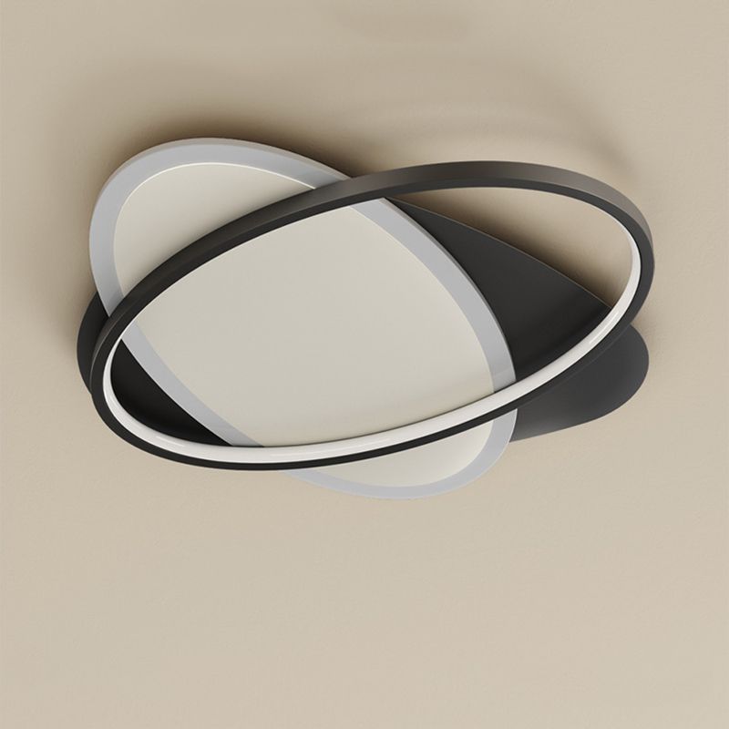 Plafonniers encastrés à LED en métal avec anneau circulaire, luminaires encastrés de style moderne à 2 lumières