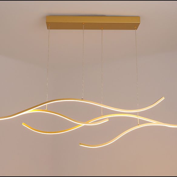 Eigentijdse zwaaiende kroonluchter hanglamp metallic hangende verlichtingsarmaturen voor slaapkamer