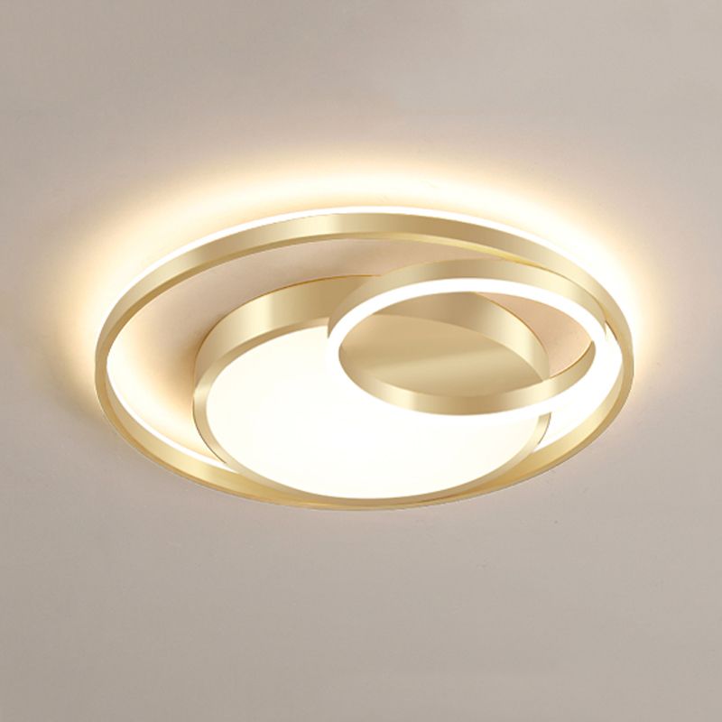 LED-Unterputz-Deckenleuchten, goldene Ring-Deckenleuchte für Schlafzimmer