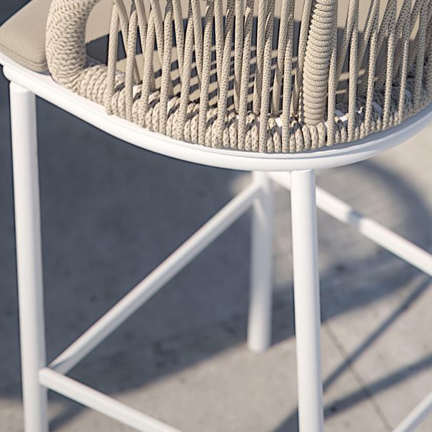 Contemporary Round Bar Height Set 1/3 Pcs Metal Bar Table Set