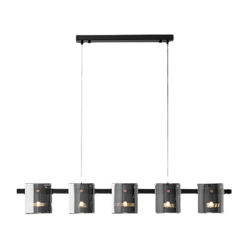Glass Island Pendant Modern Style Island Light Fixtures for Living Room