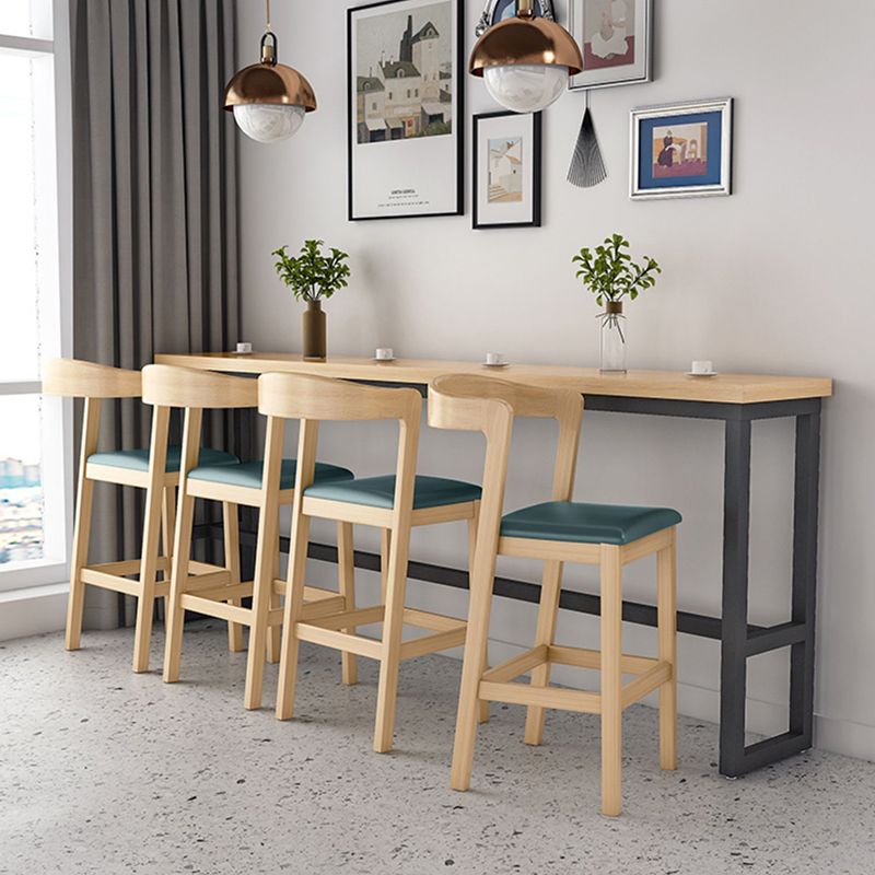 Modern 1/2/5/9 Pieces Rectangular Pub Table Set Wooden Counter Table for Dining Room