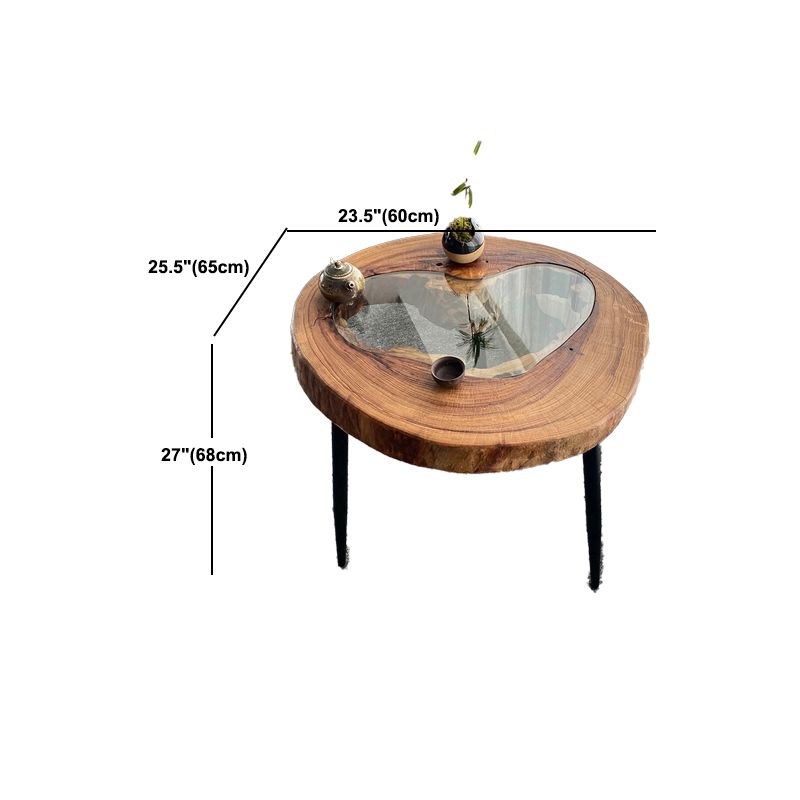 Scandinavian Wooden Coffee Table Free form 3 Legs Coffee Table Set for Living Room