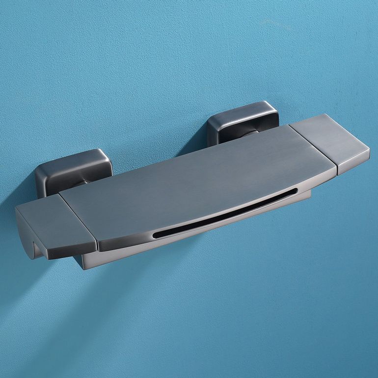 Waterfall Bathtub Faucet Wall Mounted Bathroom Faucet with Two Handle