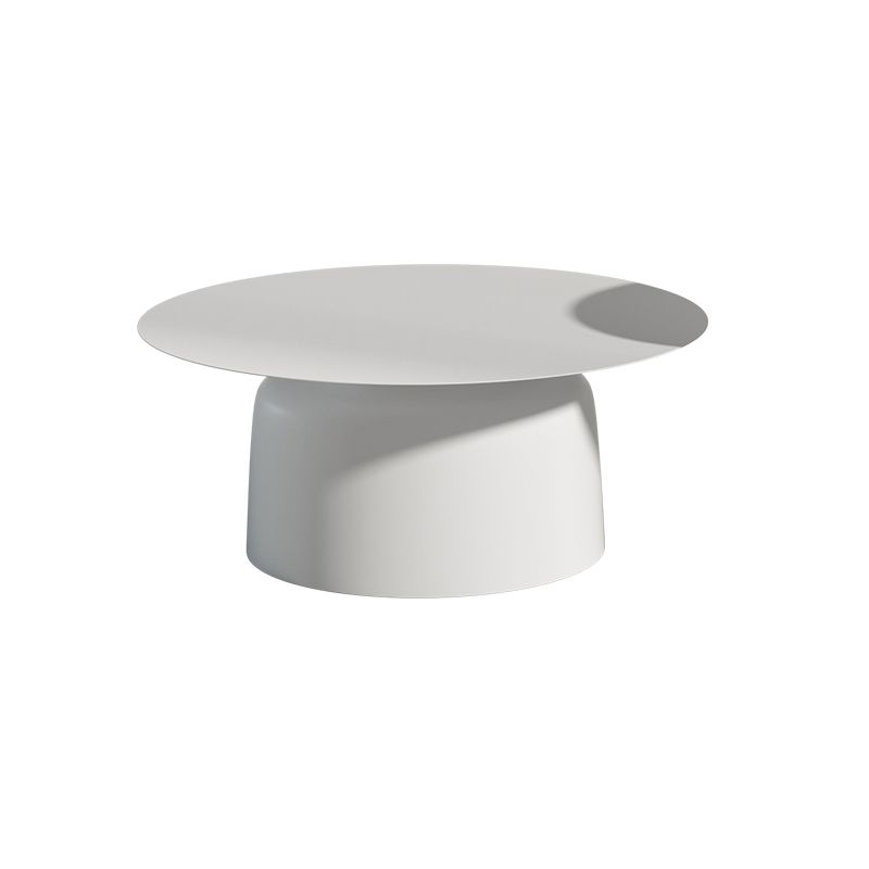 Pedestal Black/White Coffee Table Metal Round Cocktail Table