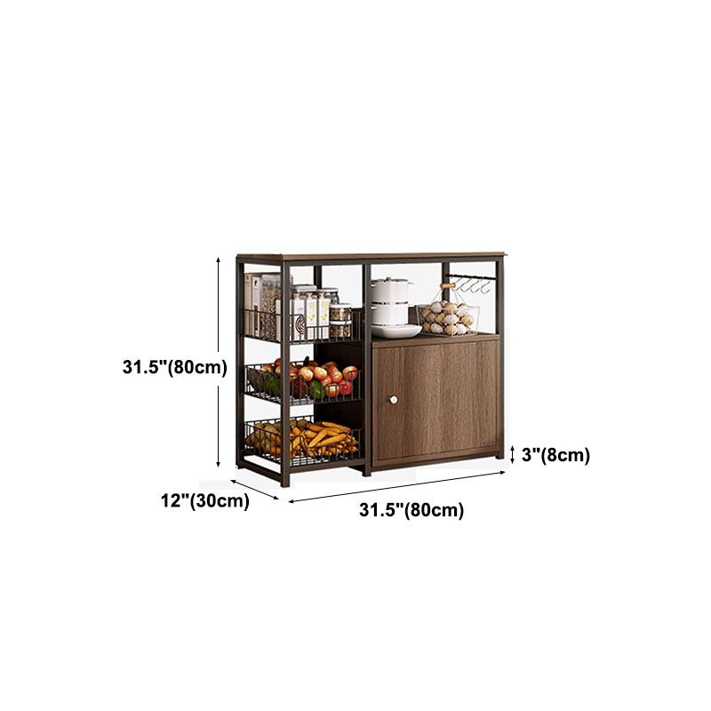 Modern Style Sideboard Metal Open Storage Sideboard for Kitchen Dining Room